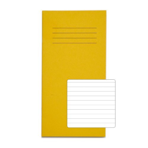 Exercise Books 200x100mm 8mm feints Yellow 32 Page (8x4) - Pack 100