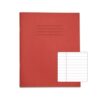 Exercise Books 200x165mm 8mm feints and margin Red 120 Page (8x6.5) - Pack 100
