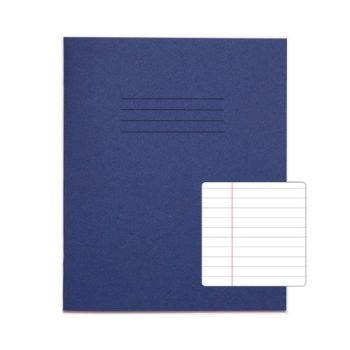 Exercise Books 200x165mm 8mm feints and margin Dark Blue 48 Page (8x6.5) - Pack 100