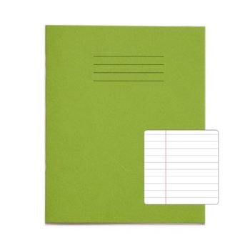 Exercise Books 200x165mm 8mm feints and margin Light Green 48 Page (8x6.5) - Pack 100