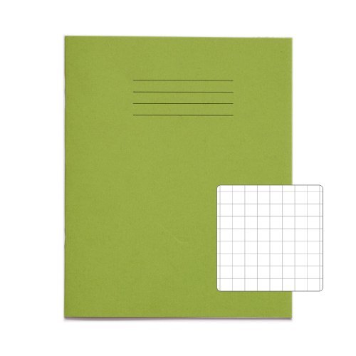 Exercise Books 200x165mm 10mm squares Light Green 80 Page (8x6.5) - Pack 100