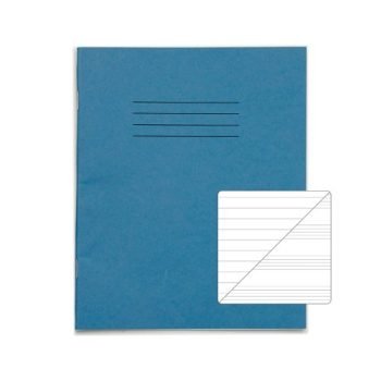 Exercise Books 200x165mm 8mm feints 8 Music staves reverse Light Blue 48 Page (8x6.5) - Pack 100
