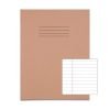 Exercise Books 226x178mm 8mm feints and margin Buff 80 Page (9x7) - Pack 100