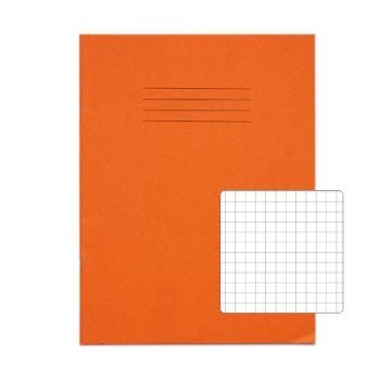 Exercise Books 226x178mm 7mm squares Orange 80 Page (9x7) - Pack 100