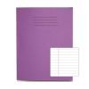 Exercise Books 226x178mm 8mm feints and margin Purple 80 Page (9x7) - Pack 100