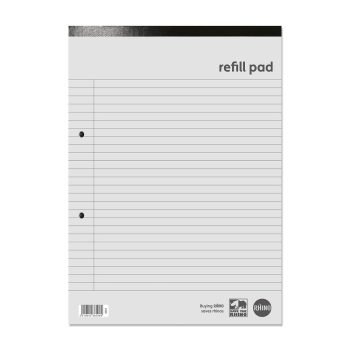 Refill Pads A4 Ruled & Margin 2 Hole Punched 80 Sheets R4RP-2 - Pack 10 - Fusion Office UK