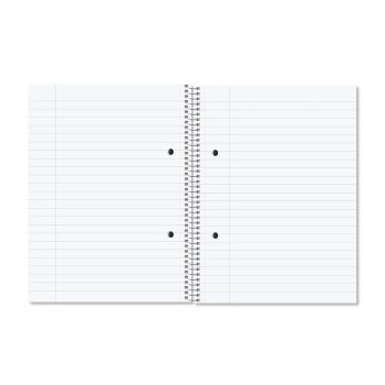 Spiral Notebooks A5+ Punched & Perforated 80 Sheets RSPN5-2 - Pack 5 - Open Book - Fusion Office UK