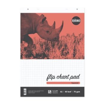 Rhino Office A1 Flip Chart Pads 20mm Squared with Plain Reverse 40 Leaf RHFC-2 - Pack 10