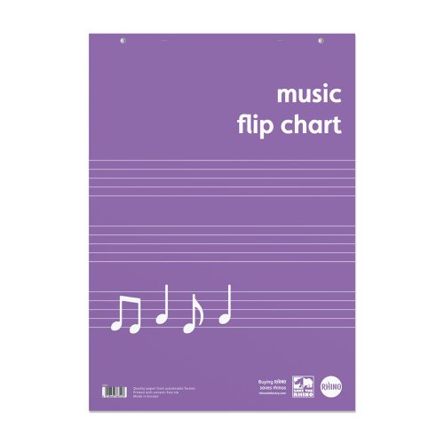 Rhino A1 Educational Music Flipchart Pads 30 Leaf FCM20/B - Pack 5