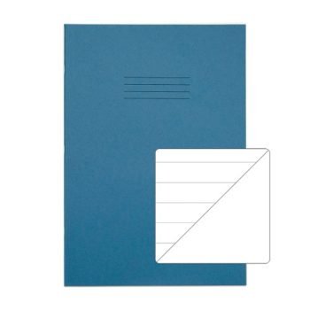 Exercise Books A4 15mm feints Blank reverse Light Blue 32 Page - Pack 100
