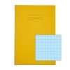 Exercise Books SEN A4 10mm squares Blue Paper Yellow 48 Page - Pack 10