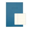 Exercise Books SEN A4 12mm feints and Margin Cream Paper Light Blue 48 Page - Pack 10