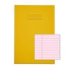 Exercise Books SEN A4 12mm feints and Margin Pink Paper Yellow 48 Page - Pack 10