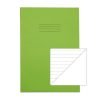 Exercise Books A4 8mm feints Blank reverse Light Green 64 Page - Pack 50