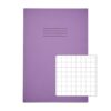 Exercise Books A4 10mm squares Purple 64 Page - Pack 50