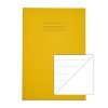 Exercise Books A4 15mm feints Blank reverse Yellow 64 Page - Pack 50
