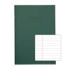 Exercise Books A4 8mm feints and margin Dark Green 80 Page - Pack 50