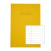 Exercise Books A4 8mm feints and margin Yellow 96 Page - Pack 50