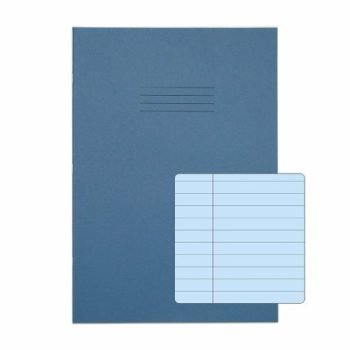 Exercise Books SEN A4 12mm feints and Margin Blue Paper Light Blue 48 Page - Pack 10