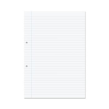 Exercise Paper A4 8mm feints and margin Punched 500 Sheets - Pack 5