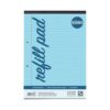 Rhino A4 Tinted Refill Pads Blue 8mm Feints and Margin 100 Page HABFM-0 - Pack 6