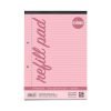 Rhino A4 Tinted Refill Pads Pink 8mm Feints and Margin 100 Page HAPFM-8 - Pack 6