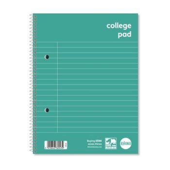 Rhino A5+ College Pads 8mm Feints and Margin 140 Page RCPA5C-8 - Pack 10