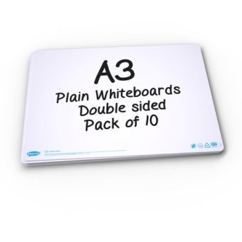Show-me A3 Whiteboards Plain and Plain Pack - 10