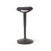 Ava is a height adjustable stool with black fabric seat - AVA01-K