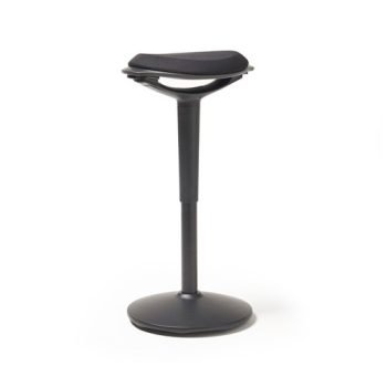 Ava is a height adjustable stool with black fabric seat - AVA01-K