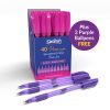 Swash Komfigrip Premium Rubbergrip Ballpoint Pens Pink - Pack 40