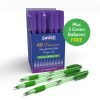 Swash Komfigrip Premium Rubbergrip Ballpoint Pens Purple - Pack 40