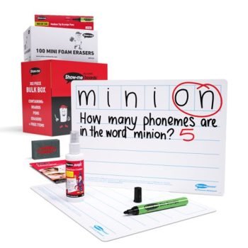 Show-me A4 Whiteboards 6-Frame Phoneme Bulkbox - 100 Sets