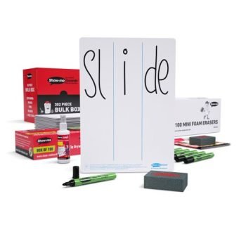 Show-me A4 Whiteboards Phonics Progression Bulkbox - 100 Sets