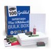 Show-me Supertough A4 Whiteboards Gridded Plain Bulkbox - 100 Sets