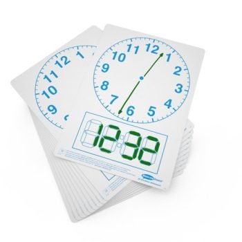 Show-me A4 Clock-Face Whiteboards - Pack 10
