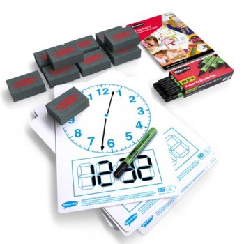 Show-me A4 Clock-Face Whiteboards Pack 10 - 31 Pieces