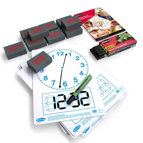 Show-me A4 Clock-Face Whiteboards Pack 10 - 31 Pieces