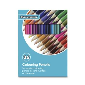 Classmaster Colouring Pencils Assorted Colours CPW36 - Pack 36