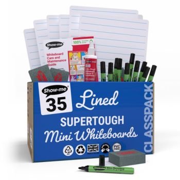 Show-me Supertough A4 Whiteboards Lined Classpack - 35 Sets