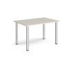 Rectangular chrome radial leg meeting table 1200mm x 800mm Light Grey - DRL1200-C-LG