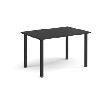Rectangular black radial leg meeting table 1200mm x 800mm Black - DRL1200-K-BK