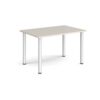 Rectangular silver radial leg meeting table 1200mm x 800mm Light Grey - DRL1200-S-LG