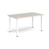 Rectangular black radial leg meeting table 1400mm x 800mm Light Grey - DRL1400-WH-LG