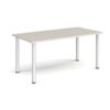 Rectangular silver radial leg meeting table 1600mm x 800mm Light Grey - DRL1600-S-LG