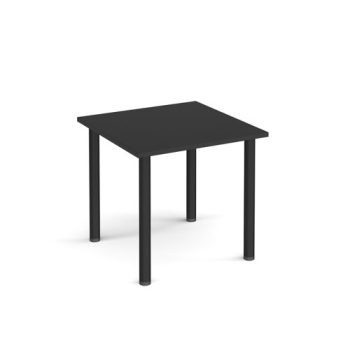 Rectangular black radial leg meeting table 800mm x 800mm Black - DRL800-K-BK