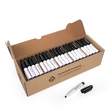 Show-me Basics Mini Drywipe 100 Black Markers