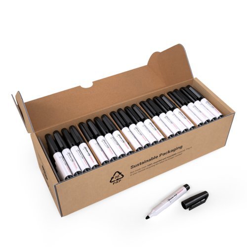 Show-me Basics Mini Drywipe 100 Black Markers