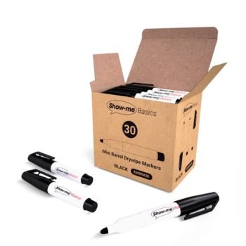 Show-me Basics Mini Drywipe 30 Black Markers