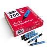 Show-me Slim Barrel Fine Drywipe Markers Black 200 Classpack